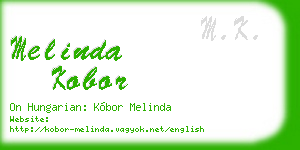 melinda kobor business card